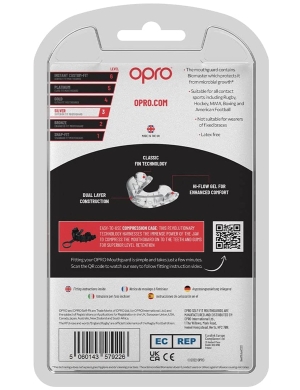 Opro Silver Match Level (10yrs - Adult) - Clear